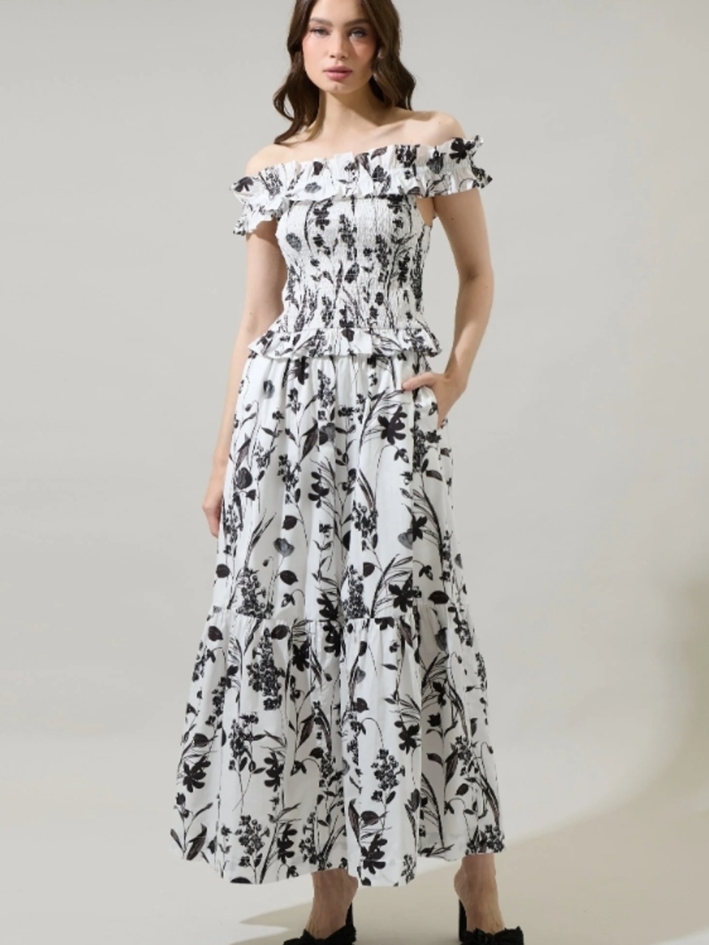 Sugarlips Leiden Floral Breda Tiered Maxi Skirt